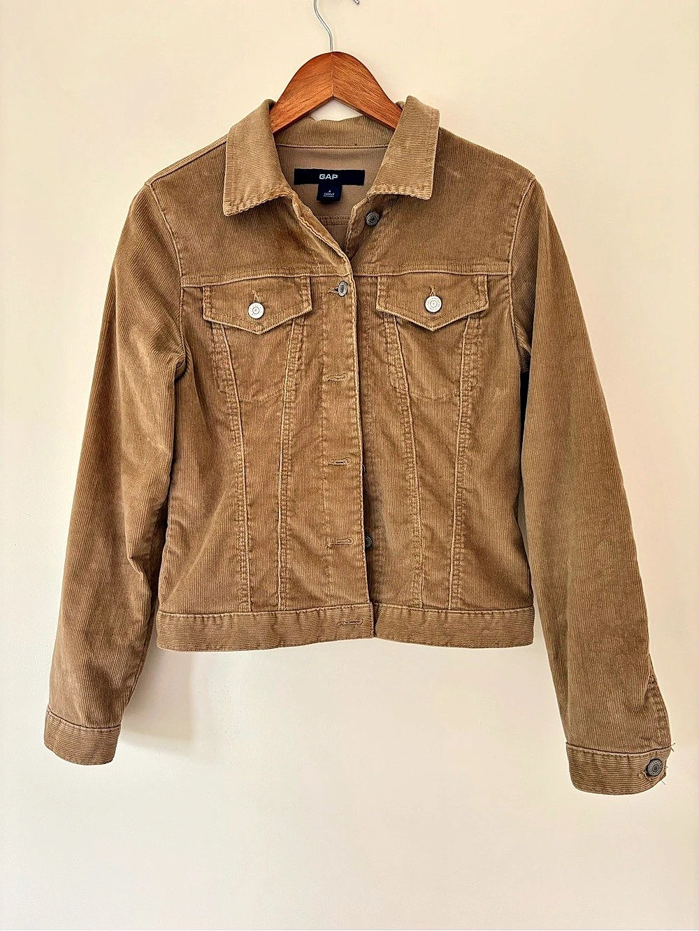 Vintage GAP Tan/Camel Corduroy Jacket Y2K Made in Canada Size Small
